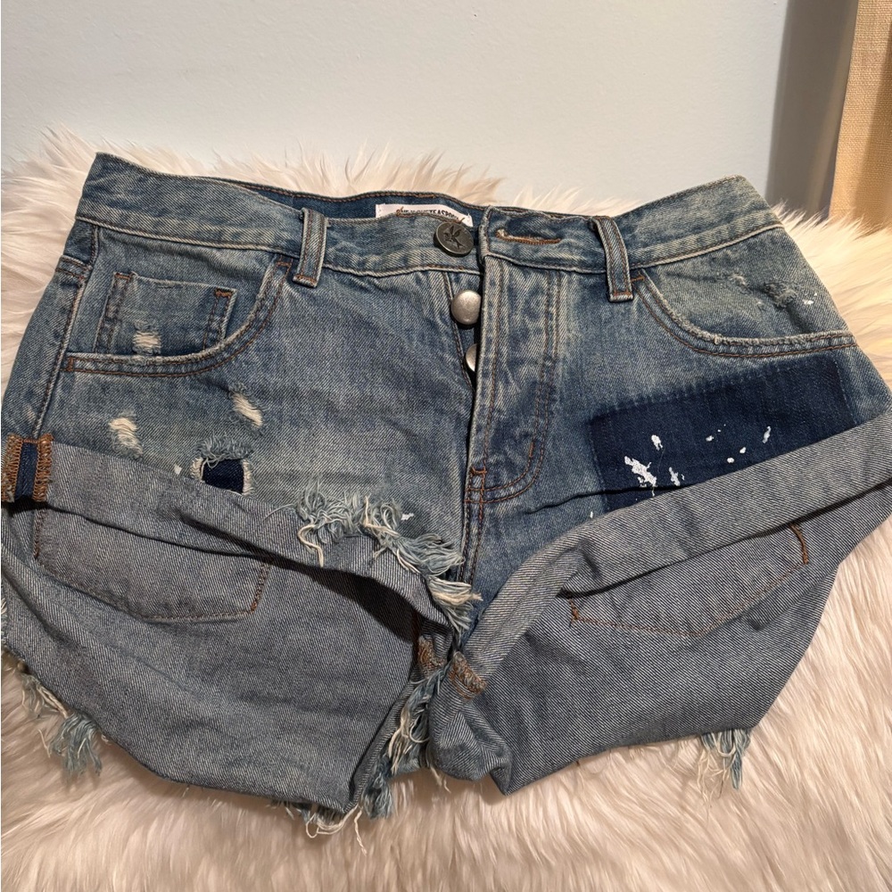 One X one teaspoon denim shorts
